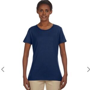 Jerzees Blue Fitted Short Sleeve T-Shirt Sz S